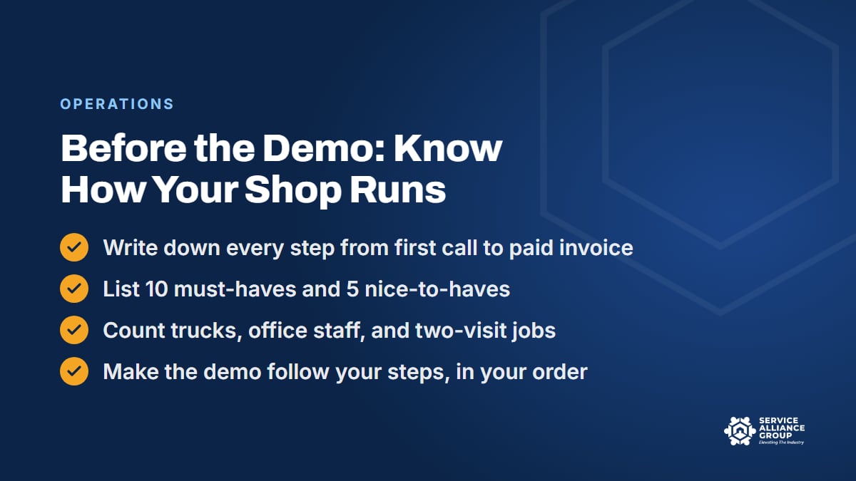Appliance repair scheduling software: map how your shop runs before you compare products