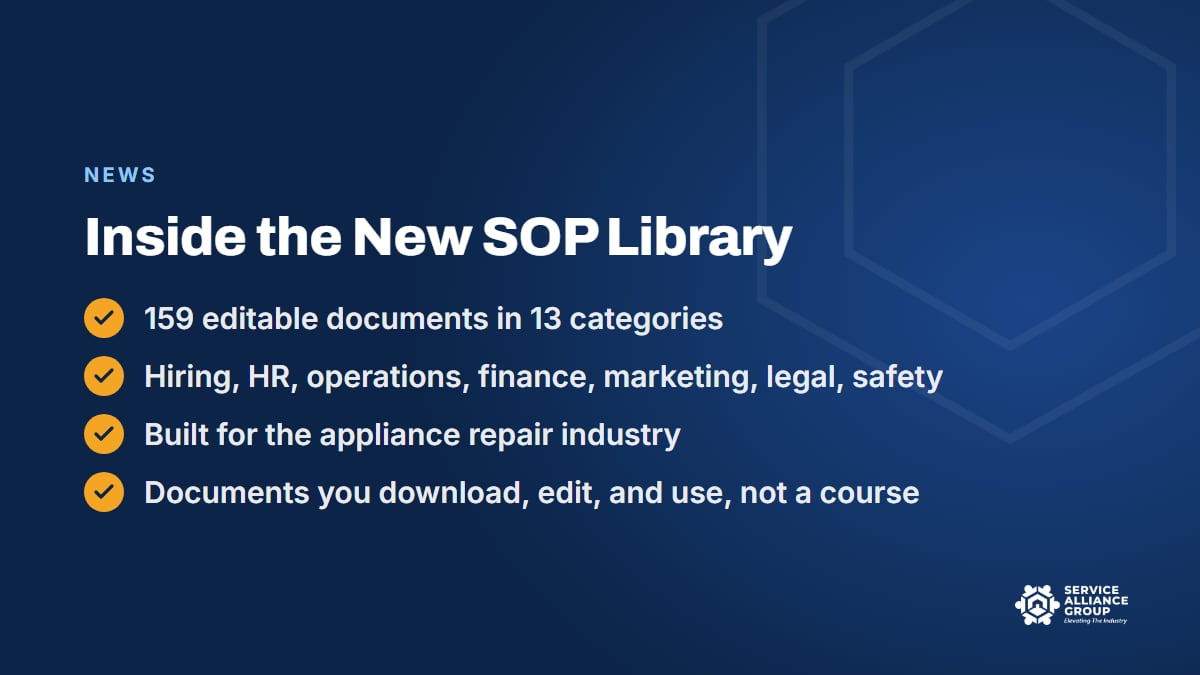What is inside the new SOP Library: 159 editable documents in 13 categories