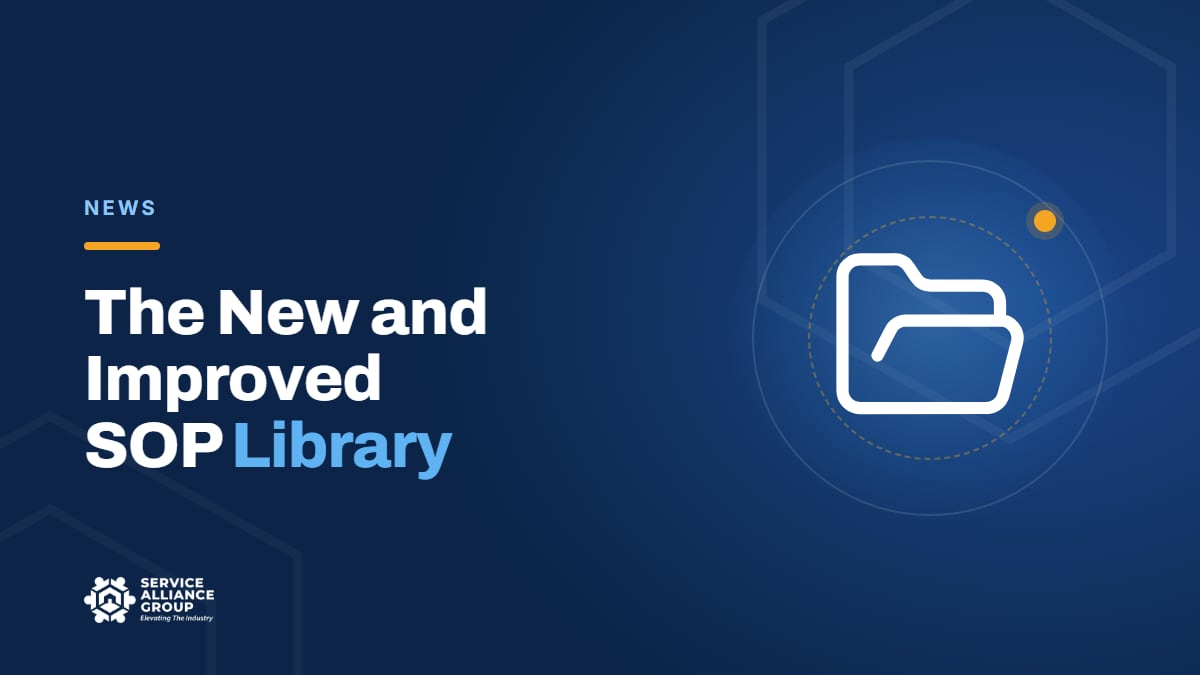 The new and improved SOP Library from Service Alliance Group: 159 documents for appliance repair shops