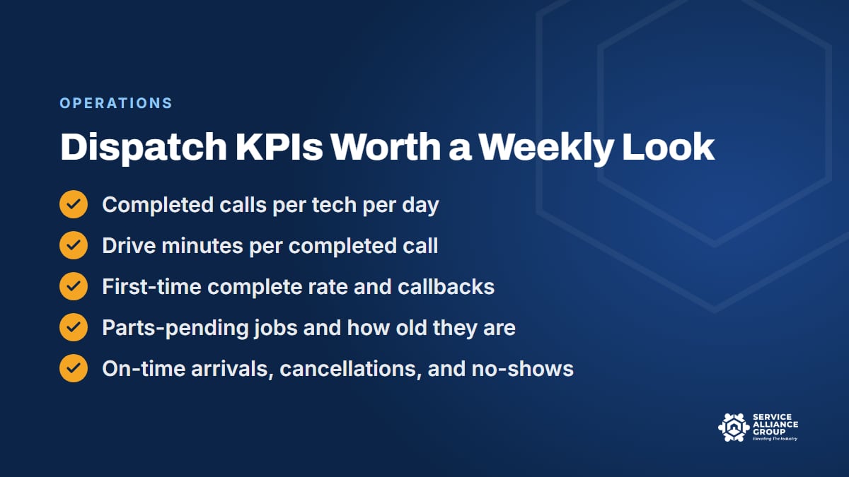 Dispatching strategies scorecard: the dispatch KPIs to review every week