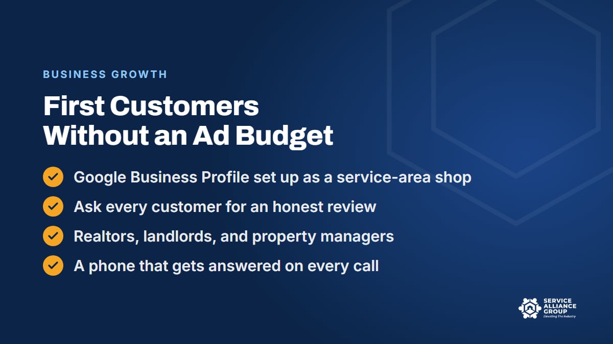 Where first customers come from when you start an appliance repair business